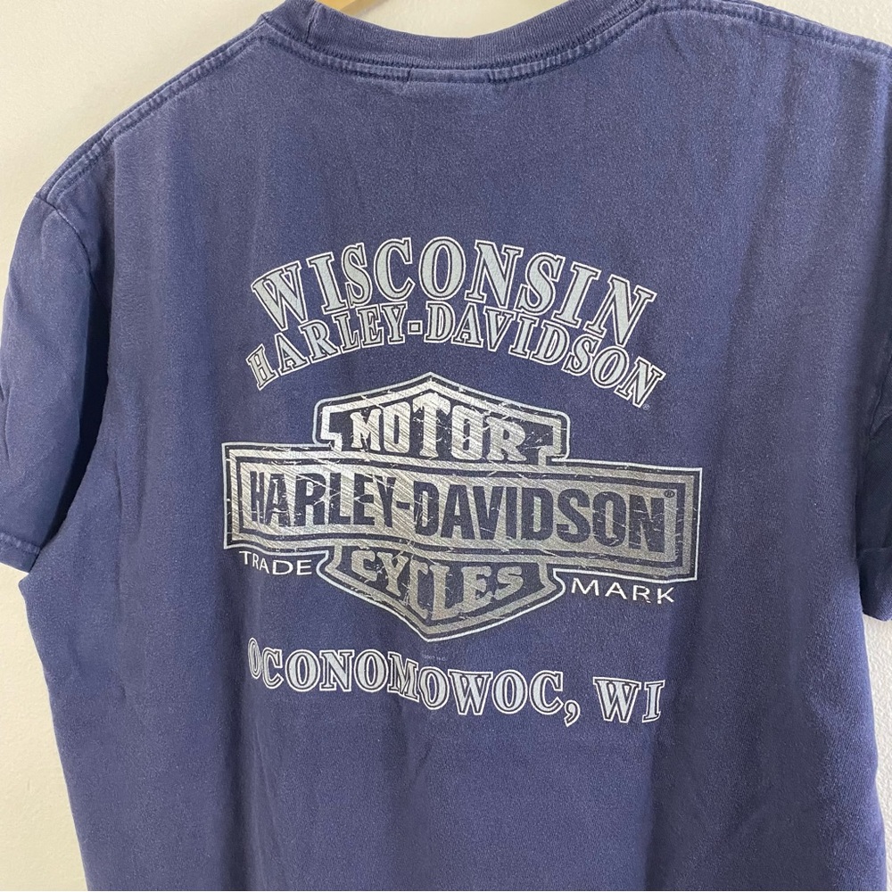 Vintage Harley Davidson T Shirt L Pocket Tee Wisconsin